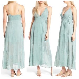 ASTR the Label Teal Maxi Dress